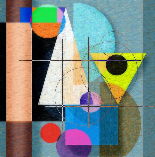Abstrait fantaisiste avec du bleu sur Corinne Welp