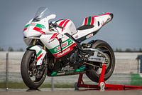 La Honda CBR 600 RR Supersport en version de course avec des autocollants Castrol