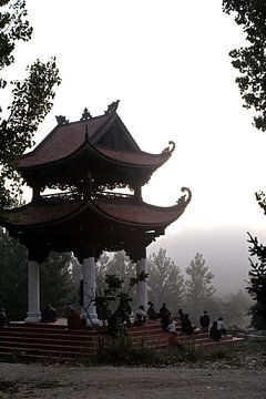 Food for Thought 3 - Plum Village Temple at Dawn by Tessa Jol Photography