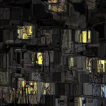City-art, Night vision. van SydWyn Art