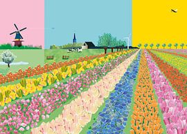 Dutch flower fields by Suzanne Allewelt