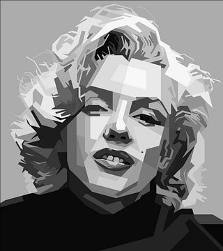 Marilyn Monroe Blackwhite WPAP van SW Artwork