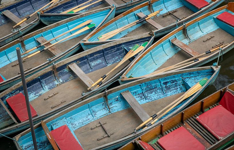 Hölzerne Ruderboote in Oxford. von Albert Brunsting