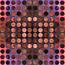 MELANGE of Blue-Coral-Rust no2 by Pia Schneider