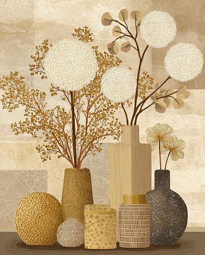 Elegant Vase Arrangement by Eye catching paintings