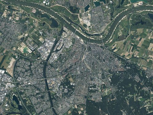 Luchtfoto van Nijmegen