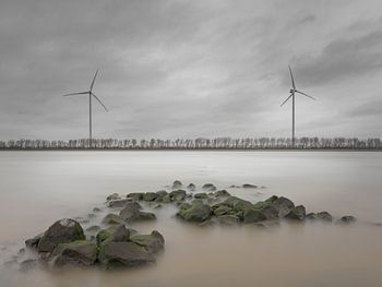 Grauer Wintermorgen am Nieuwe Waterweg