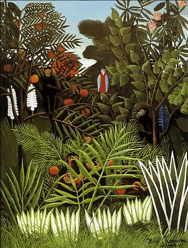 Paysage exotique, 1908 par Henri Rousseau.