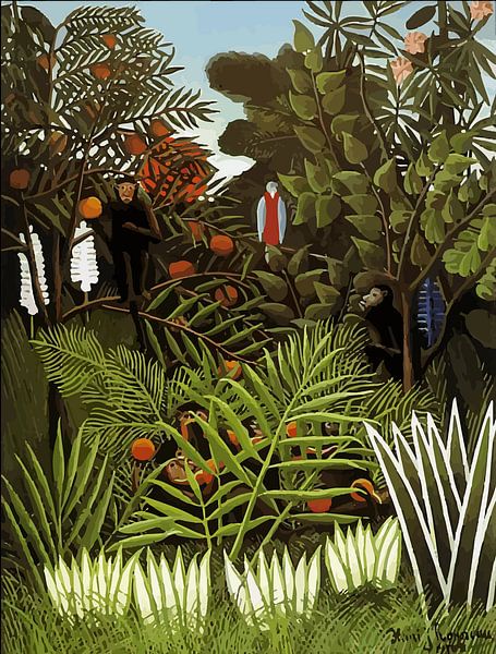 Exotic landscape, 1908 by Henri Rousseau. by Frank Zuidam