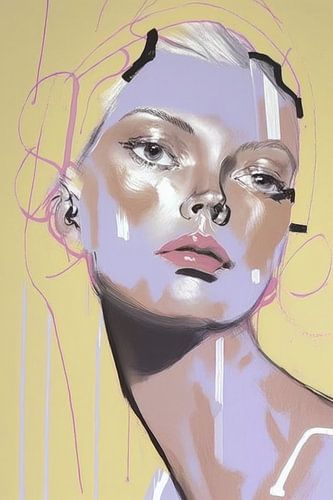 Illustratie "purple with yellow"