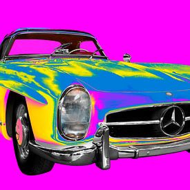 Mercedes Benz 300 SL Roadster (W 198 II) Pop Art van aRi F. Huber