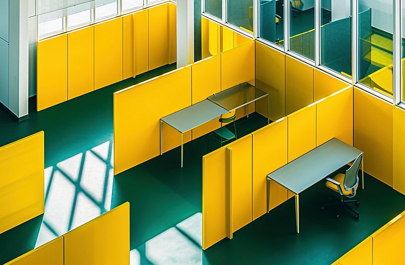 Farbenfrohe Stadtarchitektur von fernlichtsicht