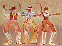 Lasso-Cowboy-Bewegung