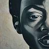 Femme africaine en noir et blanc sur Jan Keteleer