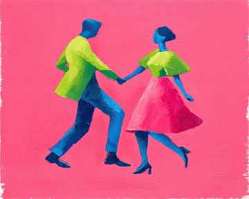 Dance Duo | Dance in Vibrant Harmony by Wonderful Art