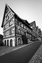 Maisons à colombages de Schiltach en noir et blanc par Henk Meijer Photography Aperçu