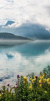 Réflexion de montagnes et de nuages (partie 2 du triptyque)