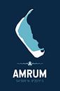 Amrum | Design-Landkarte | Insel Silhouette von ViaMapia Miniaturansicht