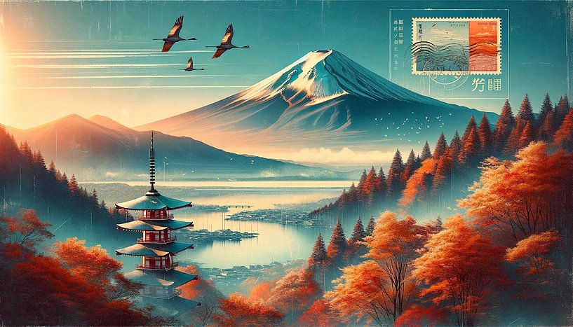 Herfstmagie bij Fuji-San van artefacti