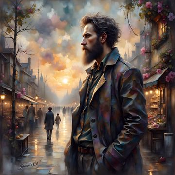 Retour dans le temps - Seul dans l'agitation du soir