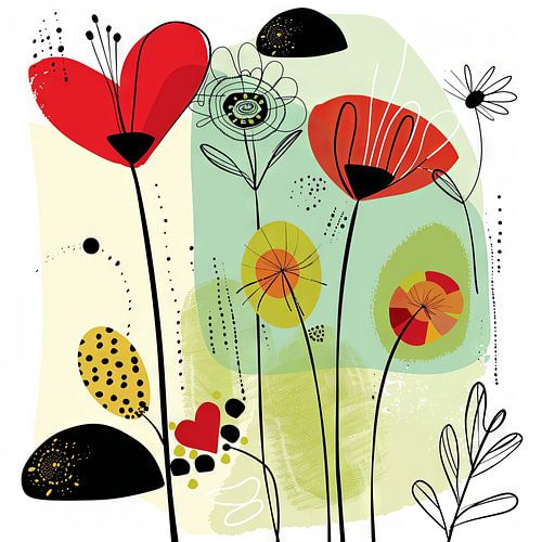 Vrolijke bloemmotieven