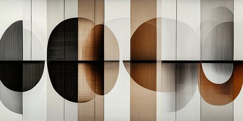 Abstrakte Formen mit Schwarz und Braun