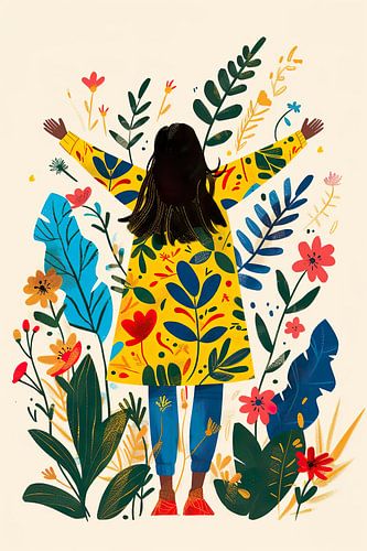 Colourful girl portrait