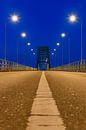 Oude IJsselbrug over de IJssel tussen Zwolle en Hattem na zonsondergang van Sjoerd van der Wal Fotografie thumbnail