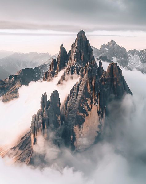 Splendeur des Dolomites dans la lumière du matin par fernlichtsicht