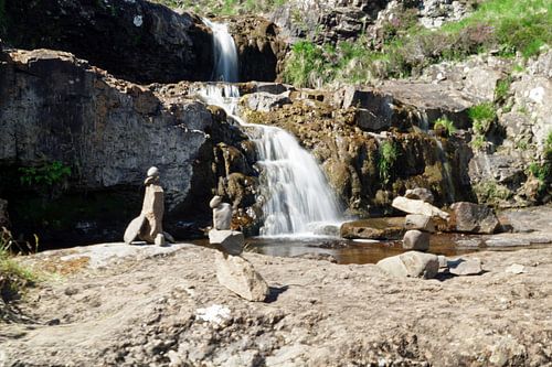 Aan de voet van de Black Cuillins bij Glenbrittle liggen de Fairy Pools