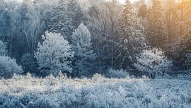 Frozen winter forest