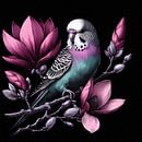 Parakeet on Magnolia Branch von J.O. Han Miniaturansicht