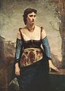 Agostina, Jean-Baptiste-Camille Corot van Meesterlijcke Meesters thumbnail
