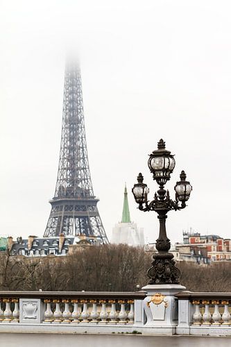Eiffel Tower in the mist