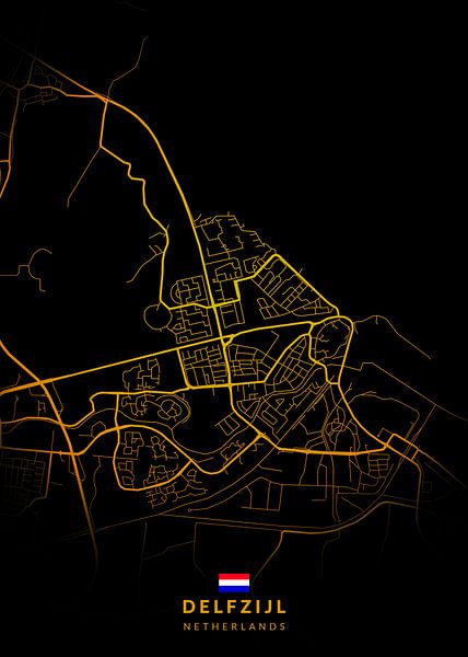 Delfzijl City Map by Kenda Maruyama