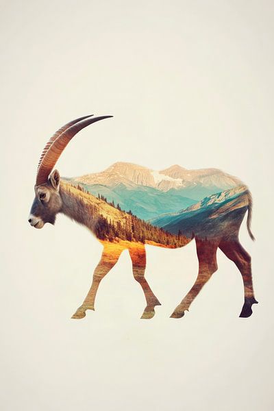 Mountain landscape in the animal by Poster Art Shop