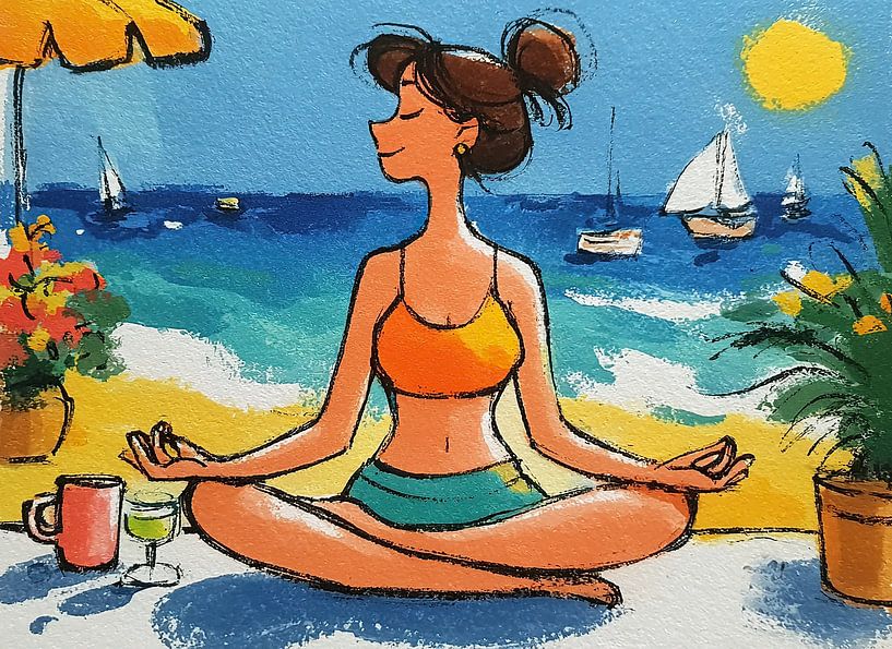 Vrouw Meditatie van OMG Art