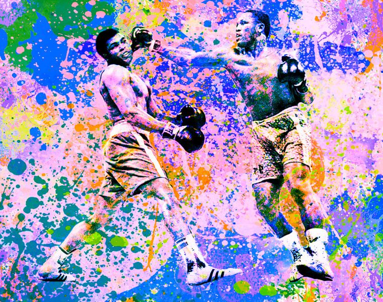 Motiv Muhammed Ali vs Joe Frazier Sport Pop Art Pur van Felix von Altersheim