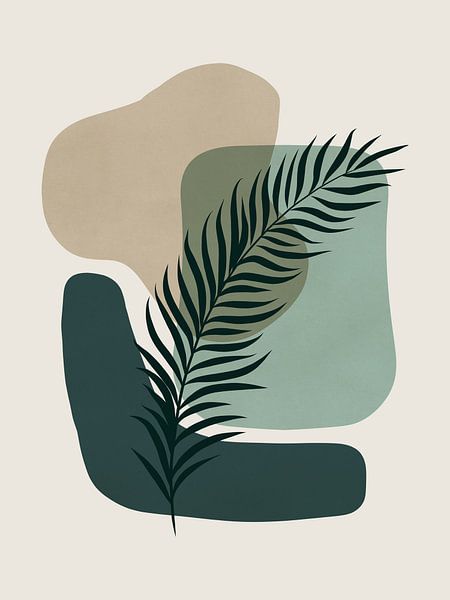 Abstrakter botanischer Druck von MDRN HOME