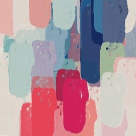 Modern abstract painting, vivid colors wall art by Dina Dankers