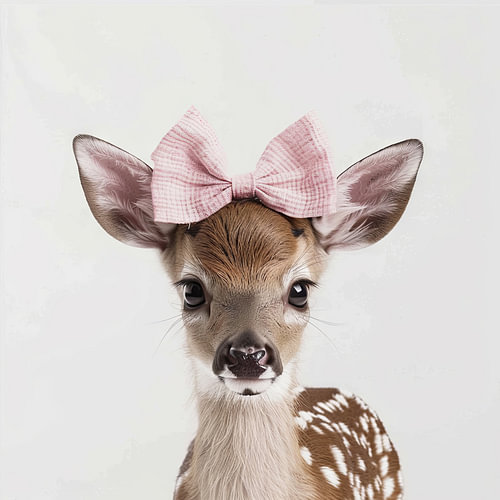 Fawn with bow
