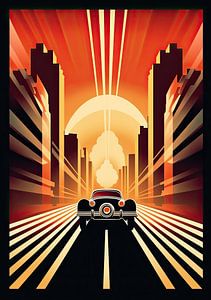 Art Deco Auto Poster