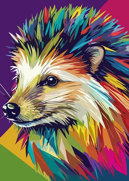 Hedgehog Pop Art by MIROKKU