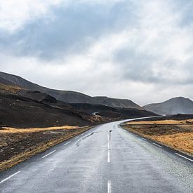 Autoweg in IJsland van KC Photography