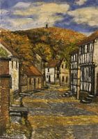 Dernau in the Ahr valley ca. 1928, view from the church in direction Krausberg