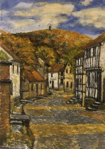 Dernau im Ahrtal ca. 1928, Blick von der Kirche Richtung Krausberg