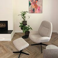 Klantfoto: Kleurrijk, modern en abstract portret van Carla Van Iersel, als ArtFrame