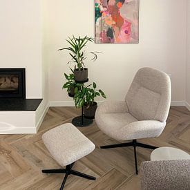 Photo de nos clients: Portrait coloré, moderne et abstrait par Carla Van Iersel, sur ArtFrame