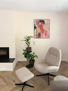 Buntes, modernes und abstraktes Porträt