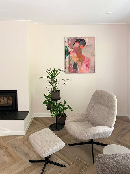 Buntes, modernes und abstraktes Porträt